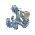 Oktopus-Glas-Wasserpfeife I in Blau mit Farbverlauf