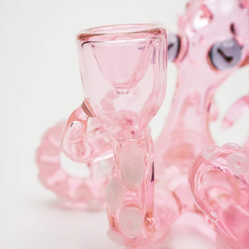 Black Leaf Glas-Wasserpfeife Oktopus I in Pink mit Farbverlauf