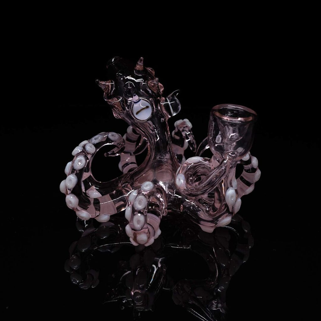 Black Leaf Glas-Wasserpfeife Oktopus I in Pink mit Farbverlauf