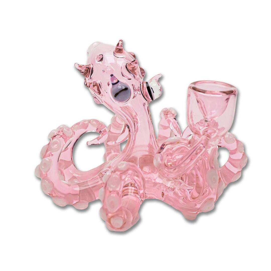 Black Leaf Glas-Wasserpfeife Oktopus I in Pink mit Farbverlauf