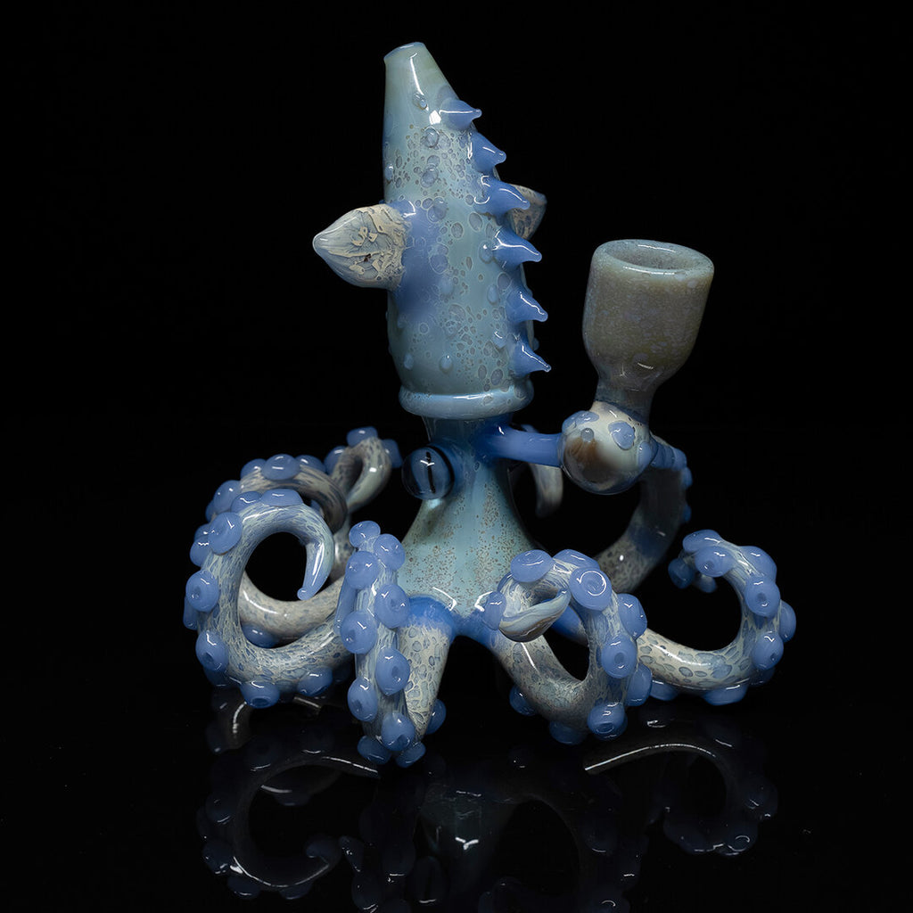 Black Leaf Glas-Wasserpfeife Oktopus II in Blau mit Farbverlauf