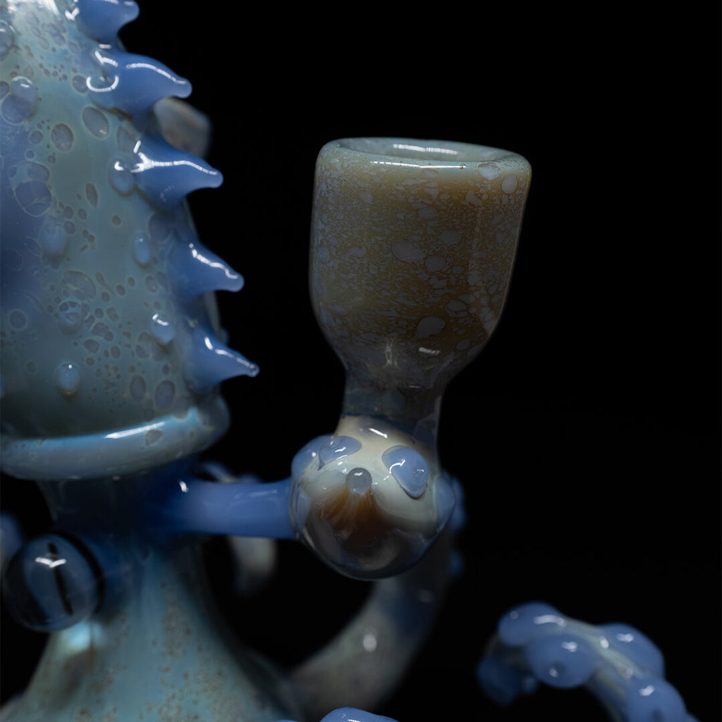 Black Leaf Glas-Wasserpfeife Oktopus II in Blau mit Farbverlauf