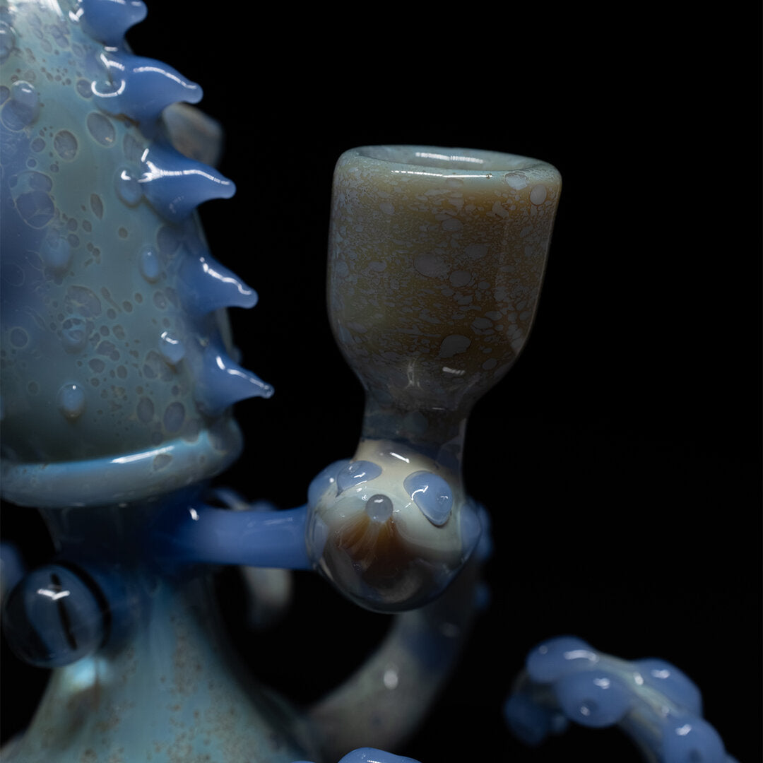 Black Leaf Glas-Wasserpfeife Oktopus II in Blau mit Farbverlauf