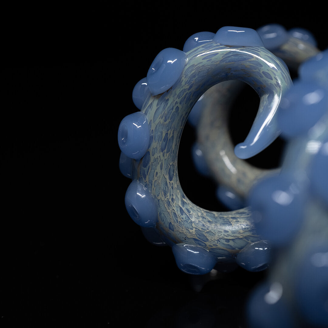 Black Leaf Glas-Wasserpfeife Oktopus II in Blau mit Farbverlauf