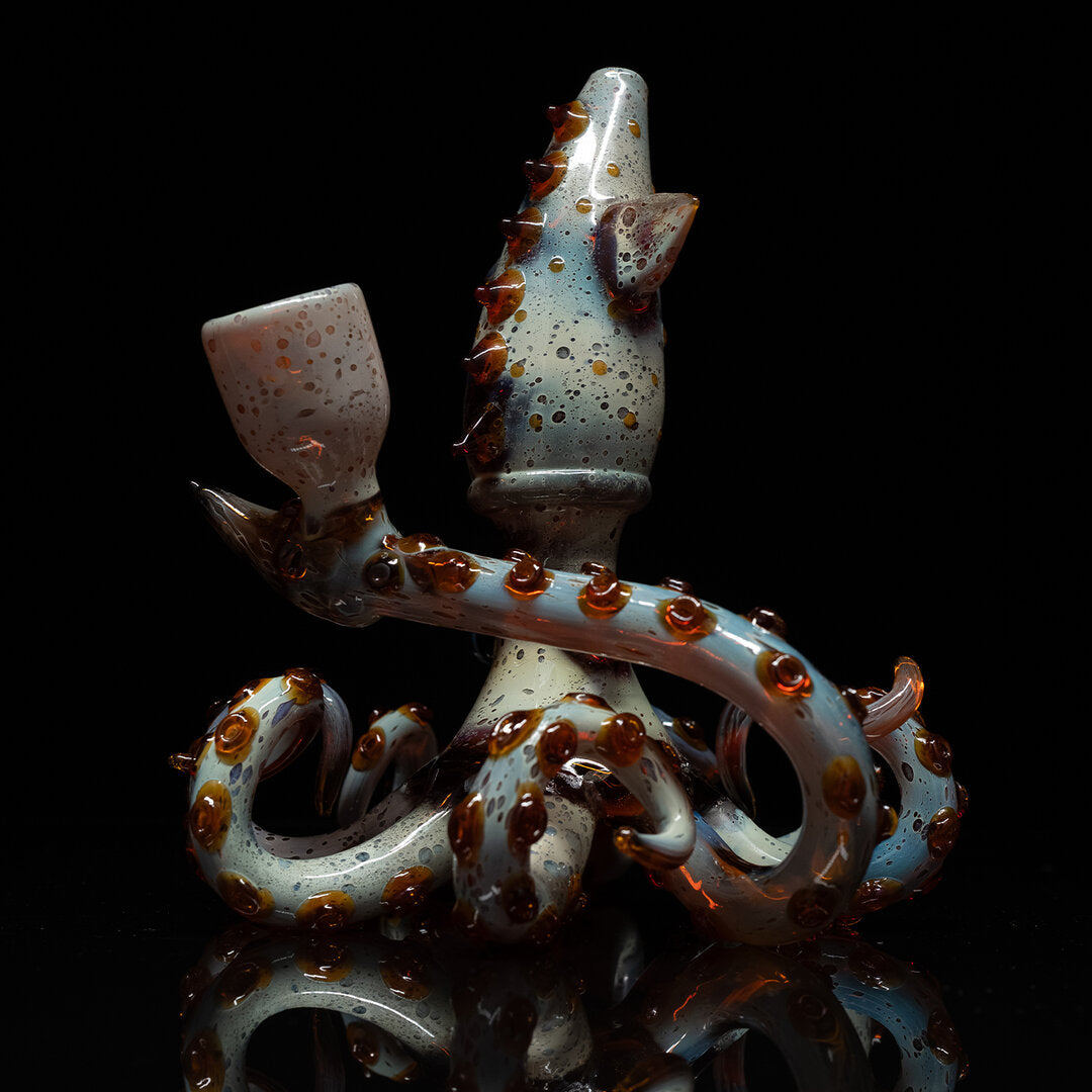 Black Leaf Glas-Wasserpfeife Oktopus II in Rot mit Farbverlauf