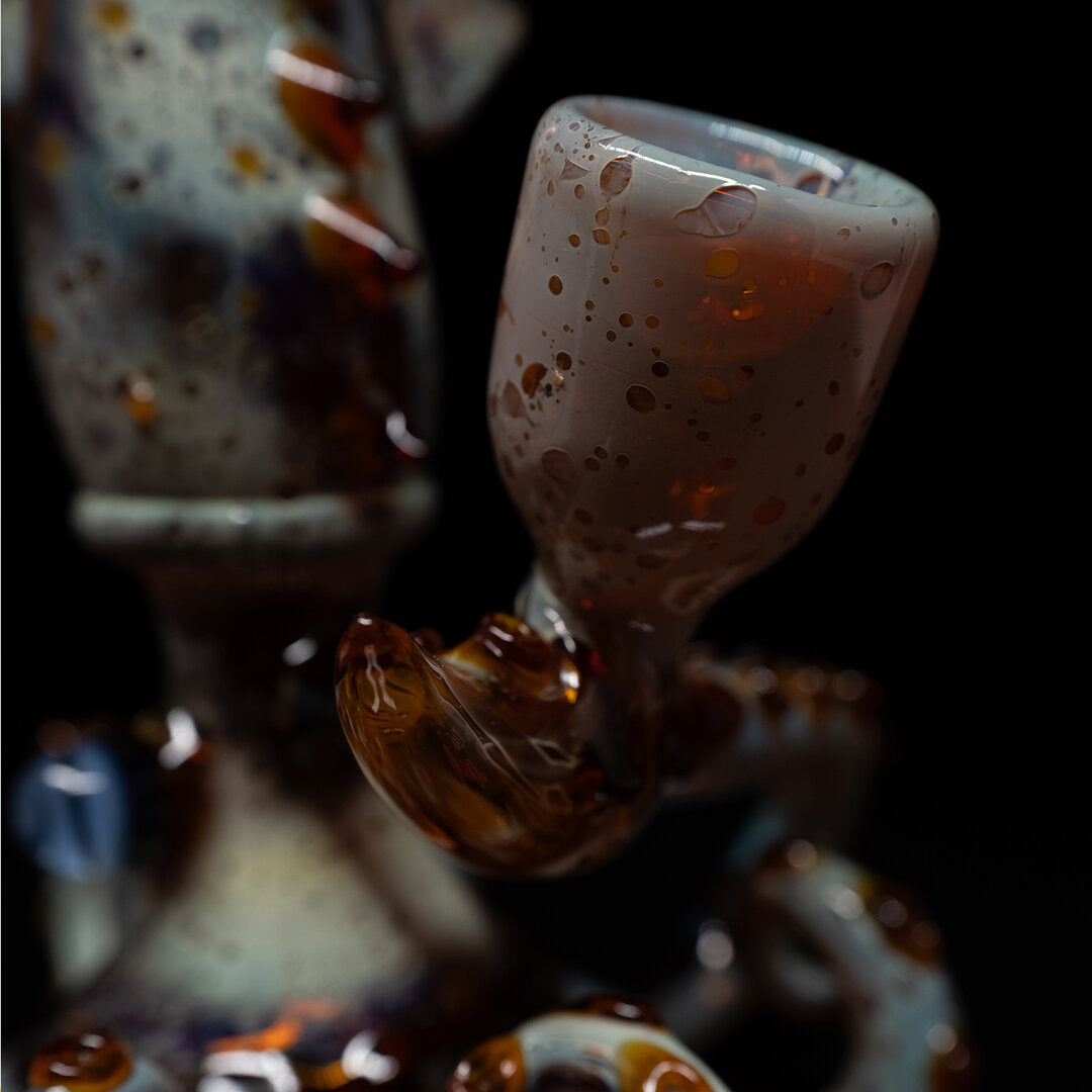 Black Leaf Glas-Wasserpfeife Oktopus II in Rot mit Farbverlauf