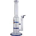 Black Leaf Double HoneyComb Glas-Wasserpfeife mit Glassieb im Kopf
