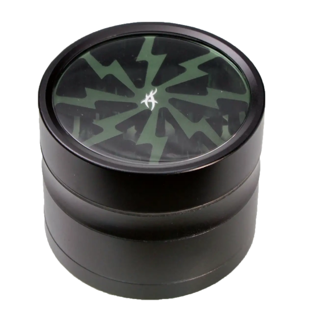 Thorinder Mini Kräutermühle aus Aluminium in Grün, vierteilig, 42 mm hoch