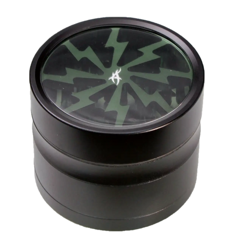 Thorinder Mini Kräutermühle aus Aluminium in Grün, vierteilig, 42 mm hoch