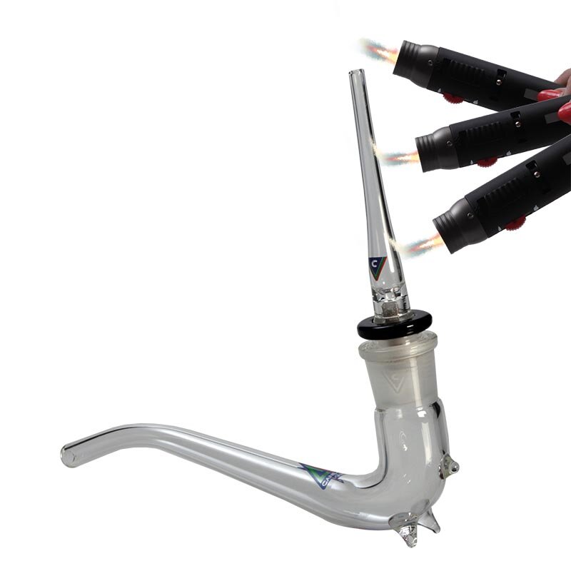 Vapocane Vaporizer-Aufsatz mit Cane-Gun Glaspfeife und Zubehör