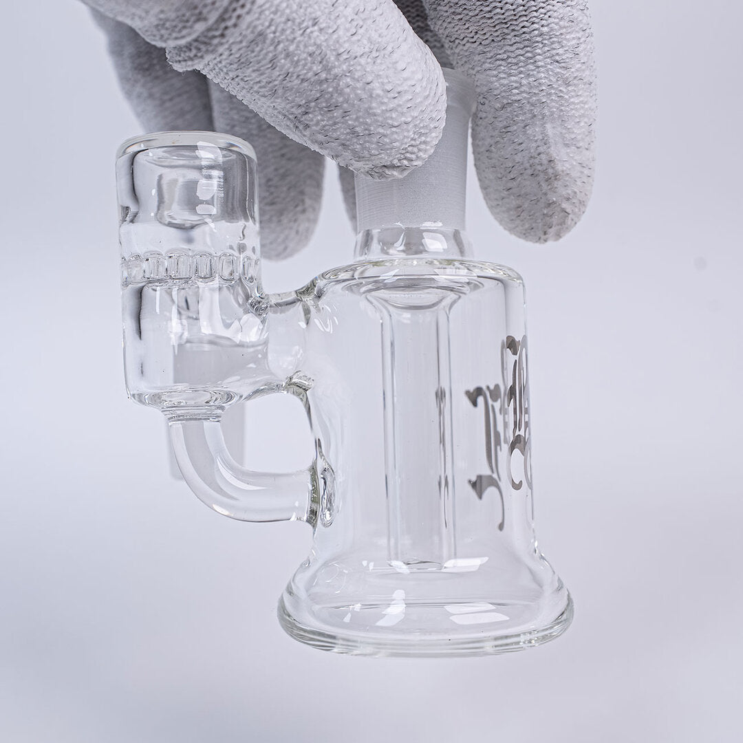 Black Leaf Vorkühler aus Borosilikatglas mit Wabenscheibe und NS 14